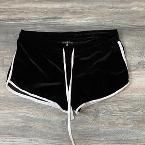 Black Velvet Shorts